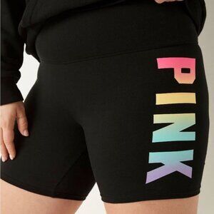 Victoria’s Secret PINK | Black and Ombre Rainbow Biker Shorts | Size Small